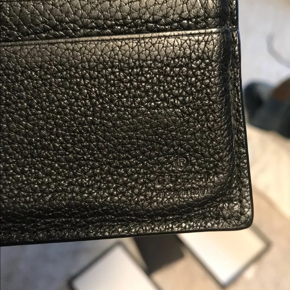 Authentic Gucci Black Pebbled Leather Men's Bifold Wallet Luxury Designer Iconic - Picture 3 of 7